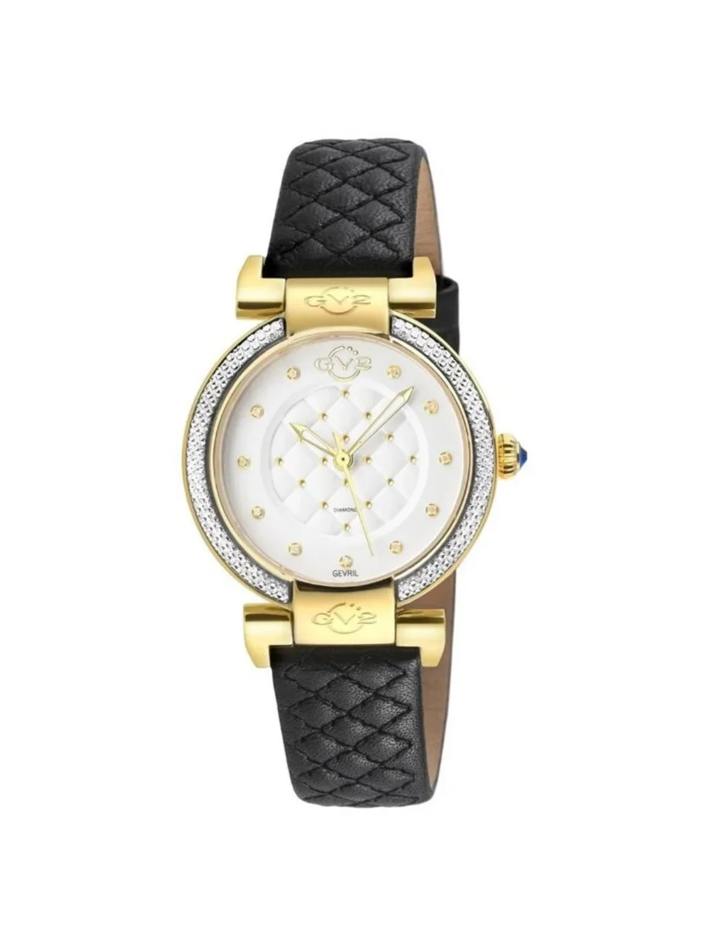 NWT Gv2 By Gevril Berletta Quartz Diamond White Dial Ladies Watch